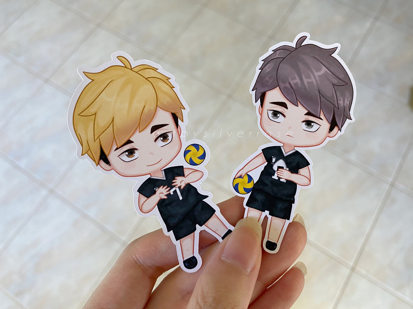 Haikyuu Stickers: Atsumu & Osamu Miya Matte / glossy water resist / Holographic