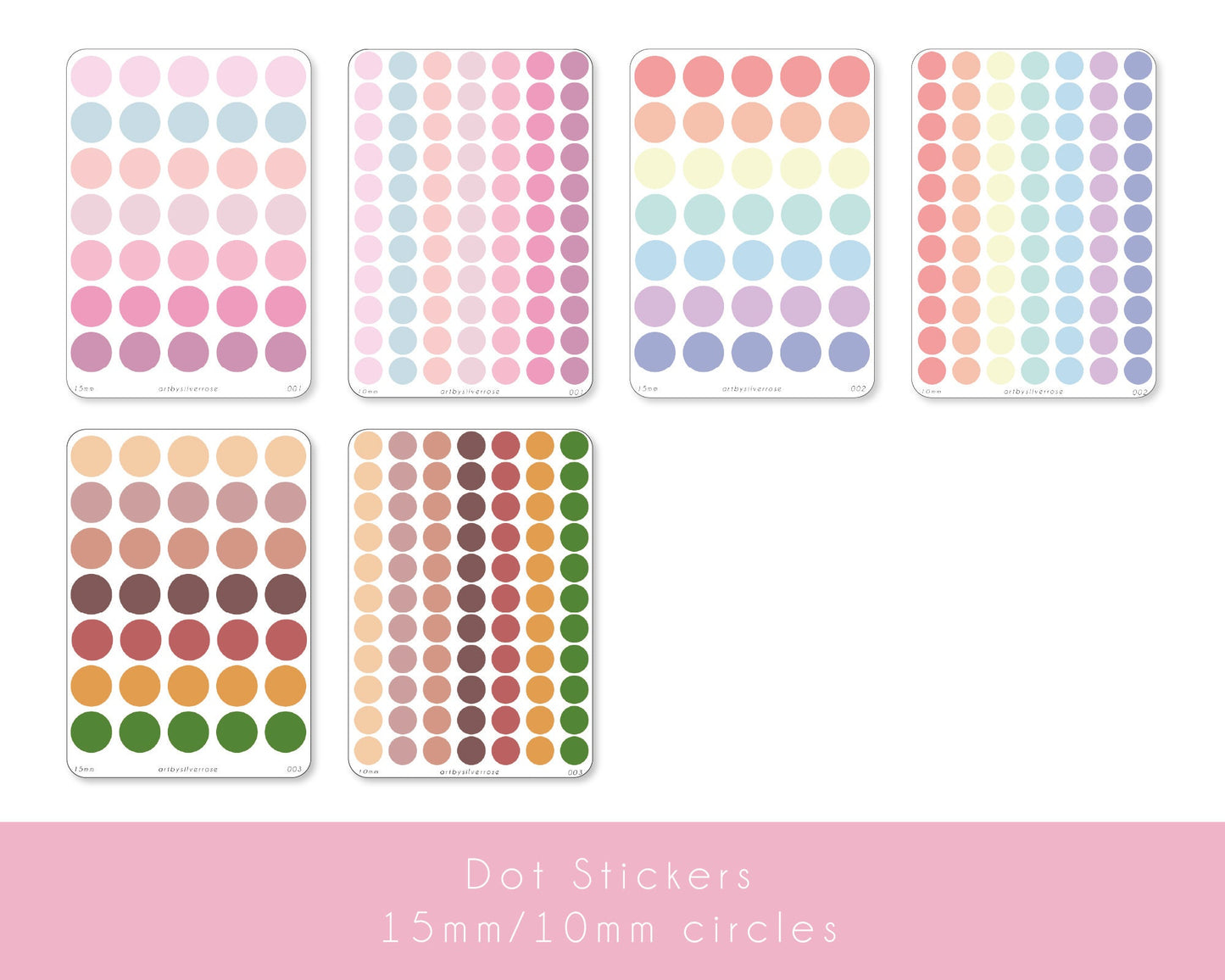 Dot Stickers 15/10mm [Matte]