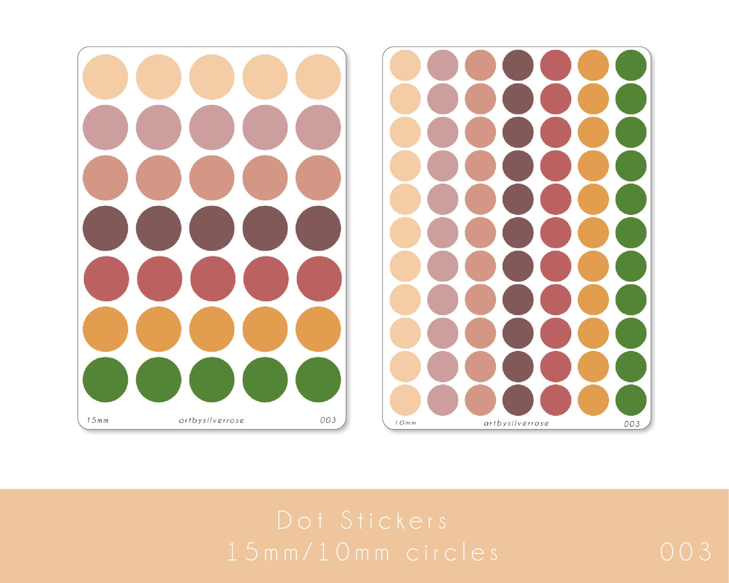 Dot Stickers 15/10mm [Matte]