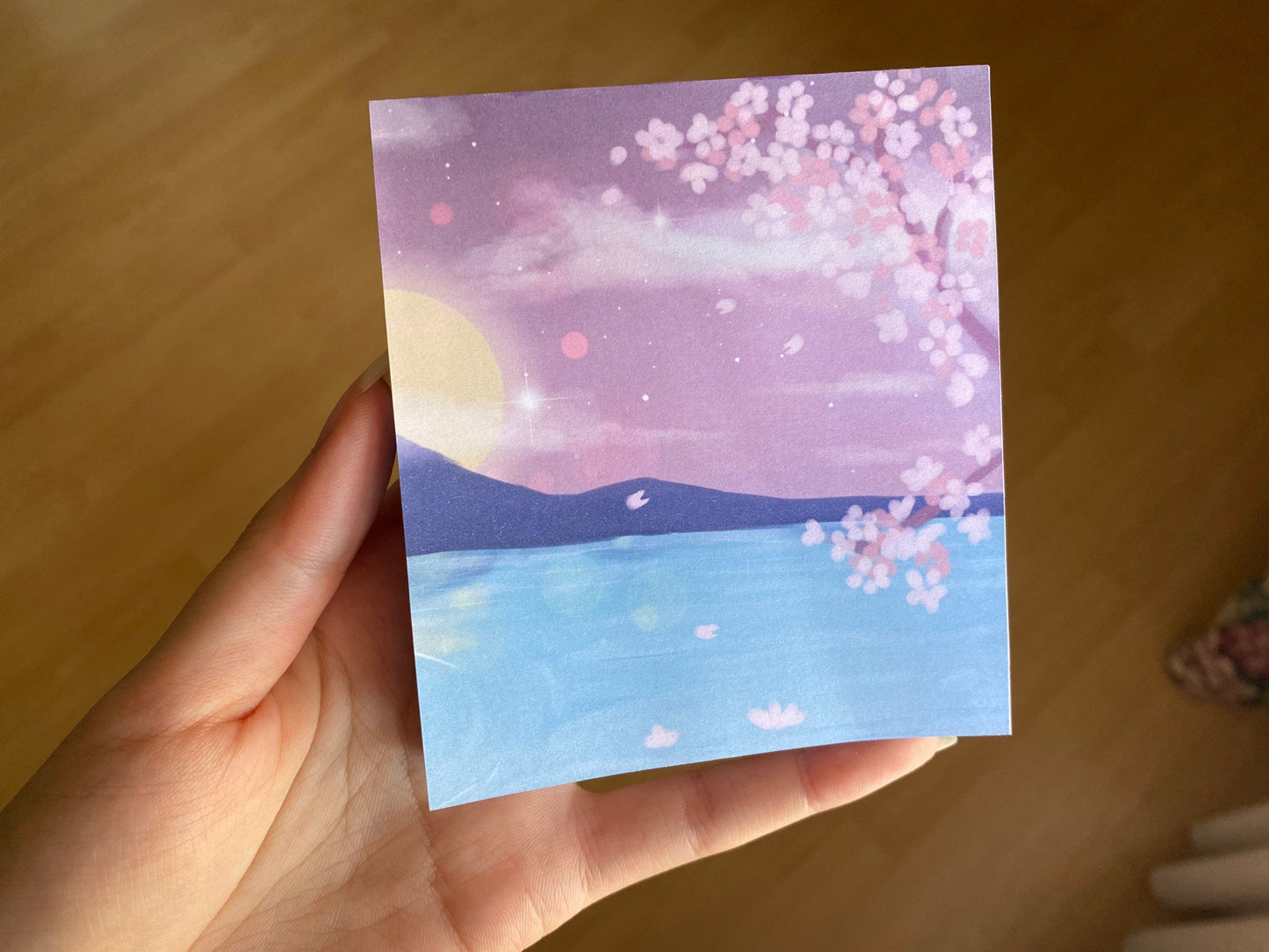 Handmade Sakura mountain memo/note pads 2.0