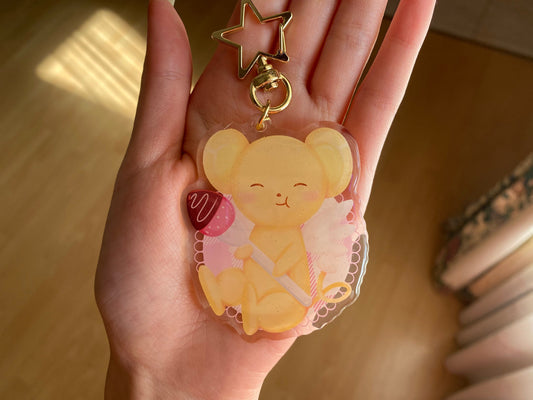 Card captor Sakura Kero Acrylic Charm | Epoxy Glitter | 2.5inch