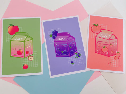 Aesthetic Juice Box Postcard Art prints 4X6"