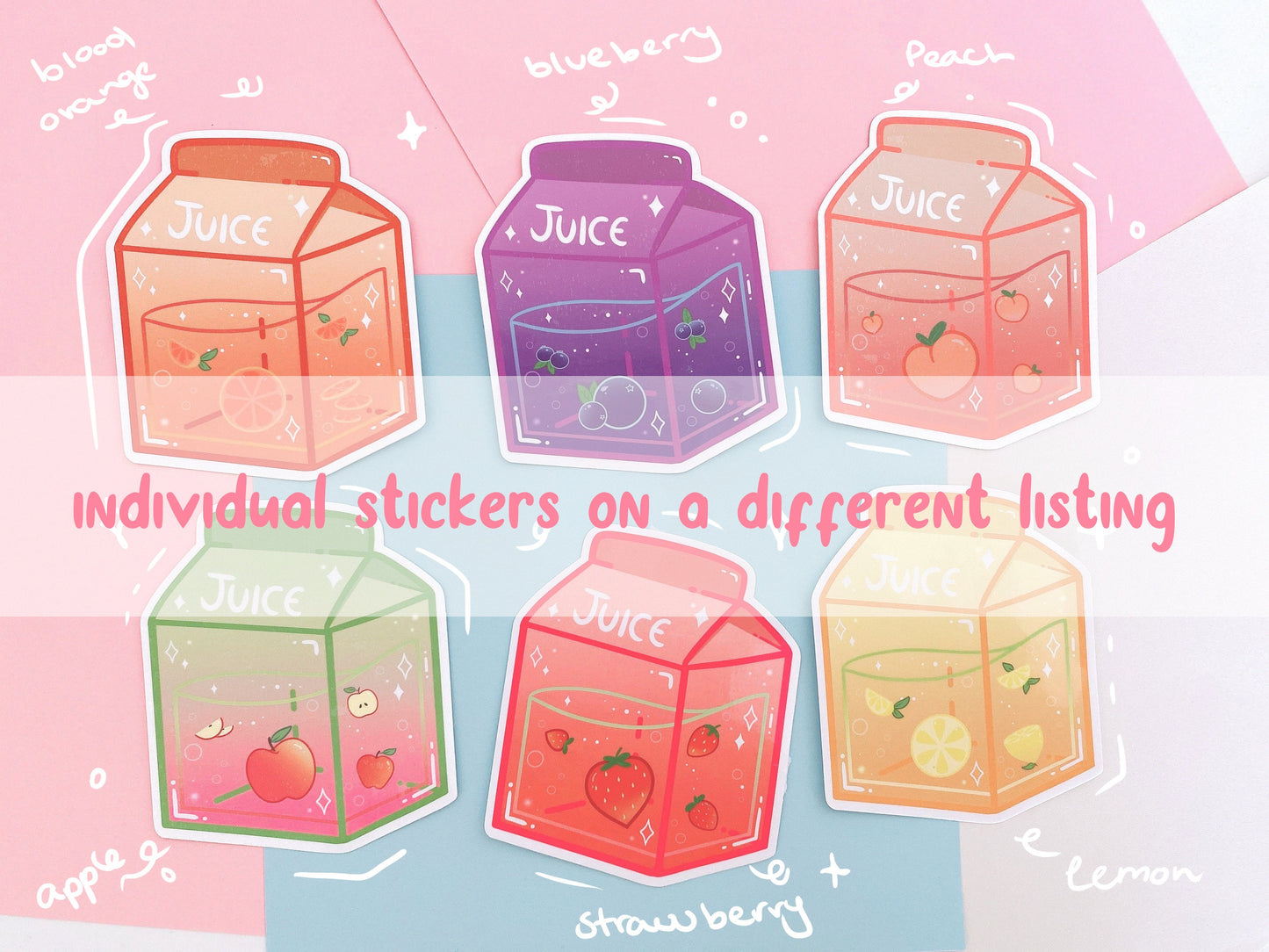 Juice box sticker sheet Glossy/Holographic