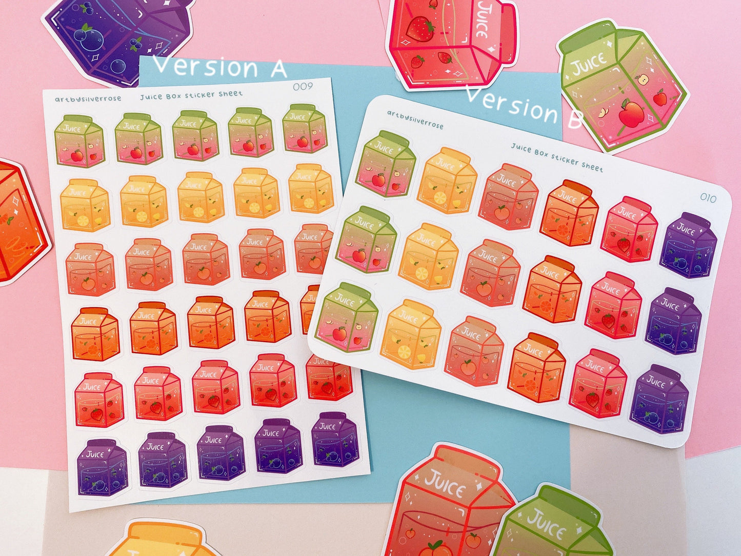 Juice box sticker sheet Glossy/Holographic