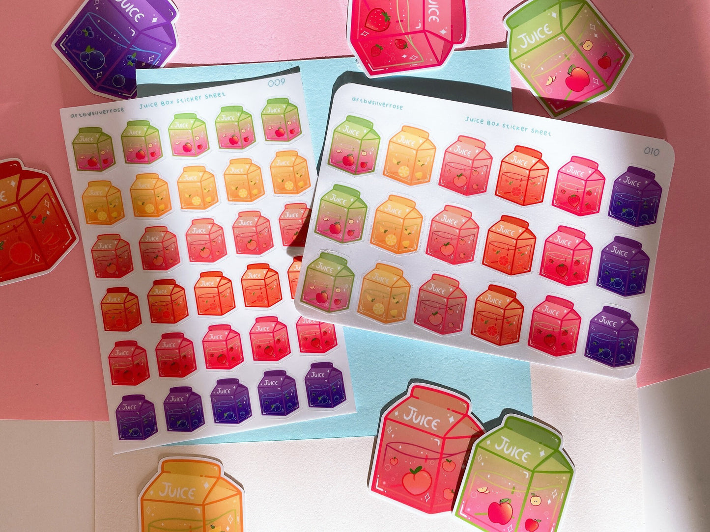 Juice box sticker sheet Glossy/Holographic