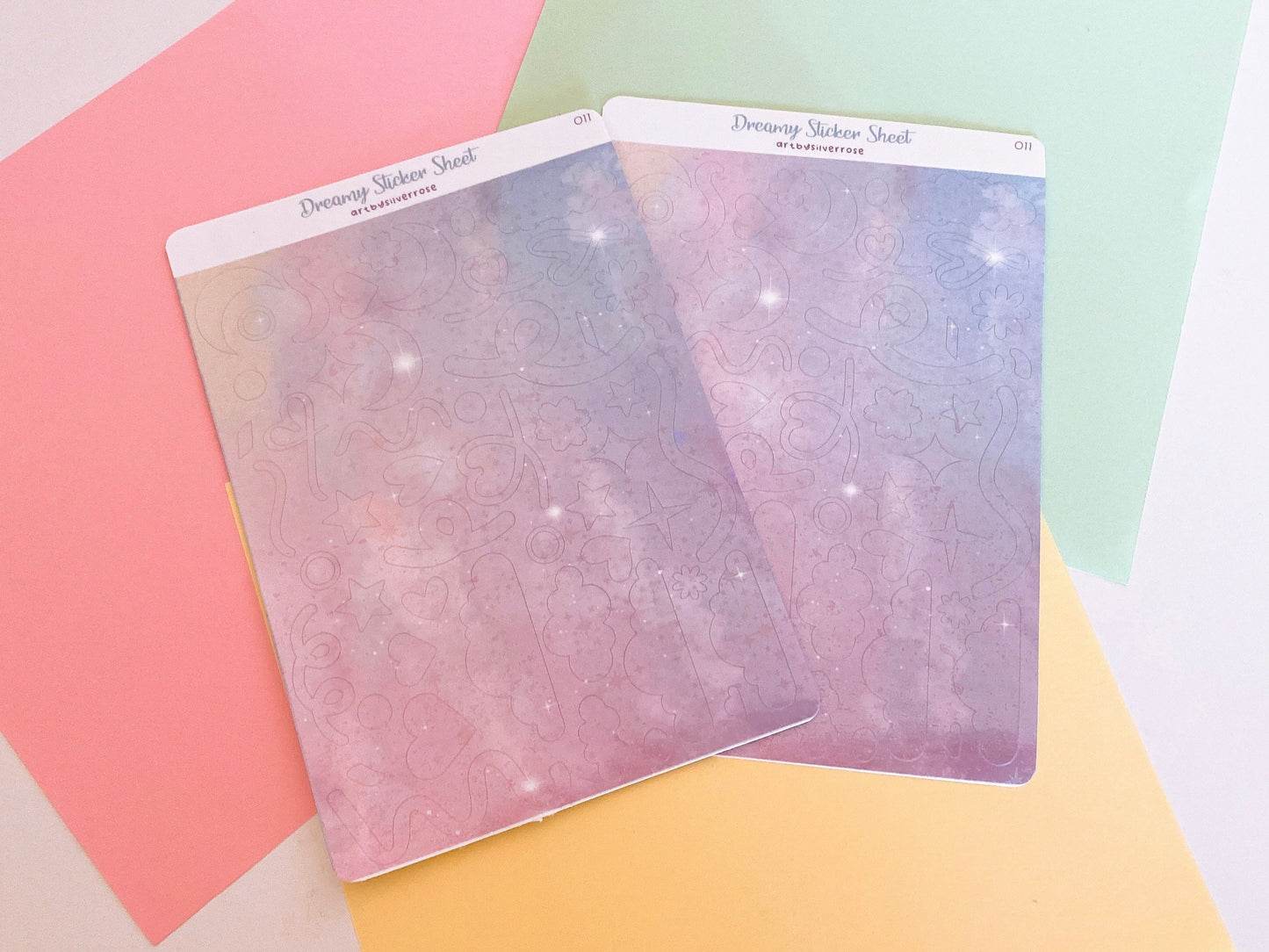 Confetti & Cloud sticker sheet Glossy Holographic