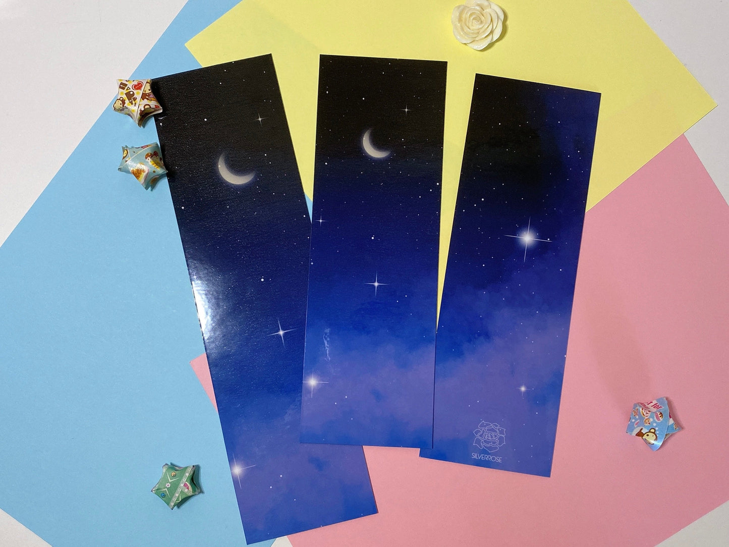 Night sky bookmark | double sided print & lamination