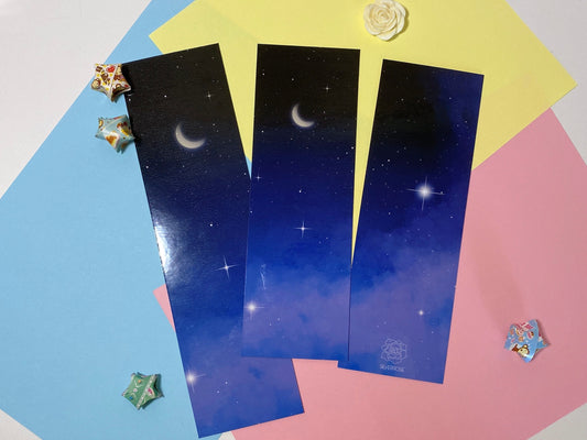 Night sky bookmark | double sided print & lamination