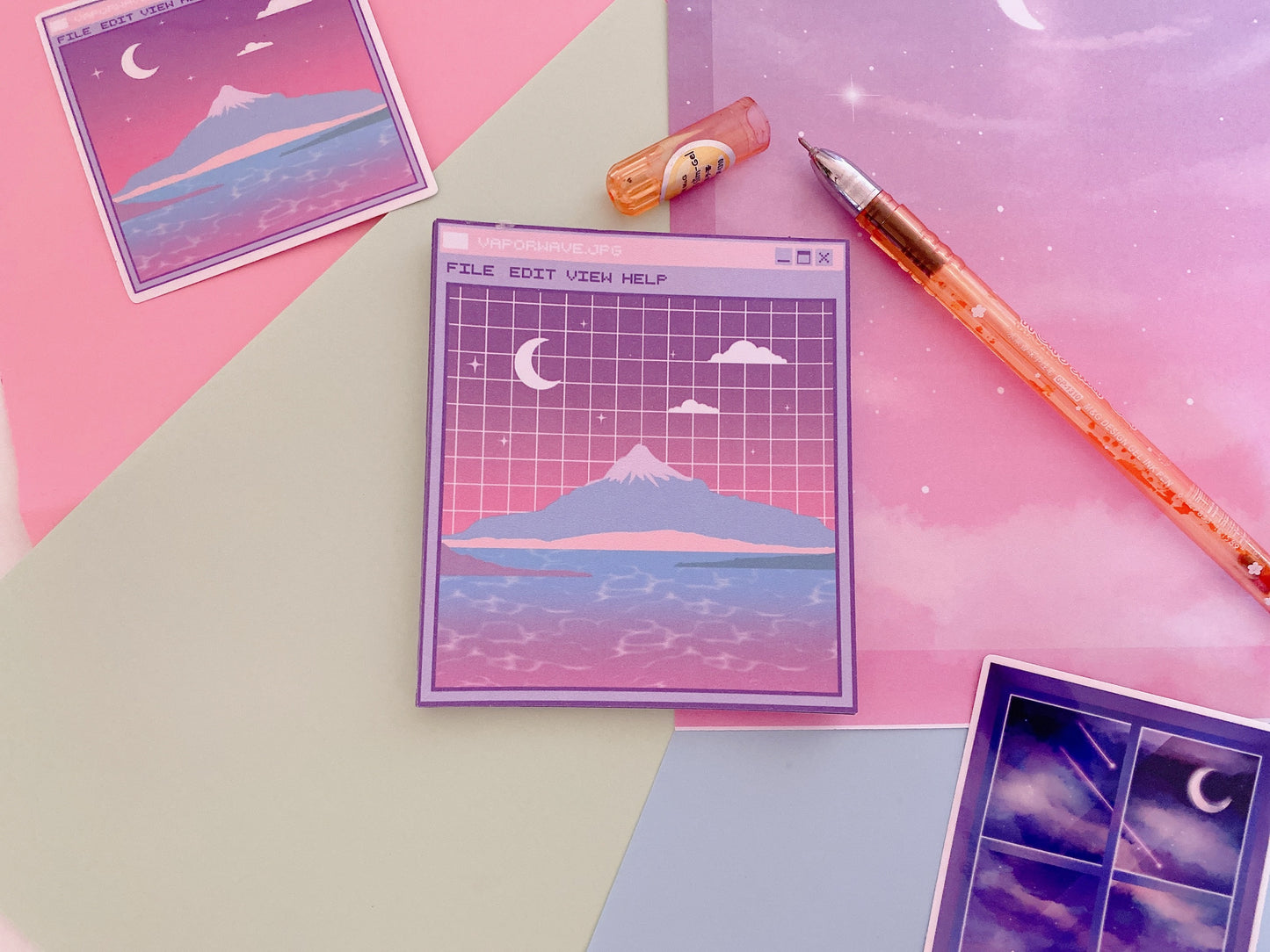 Aesthetic Vaporwave memo/note pads